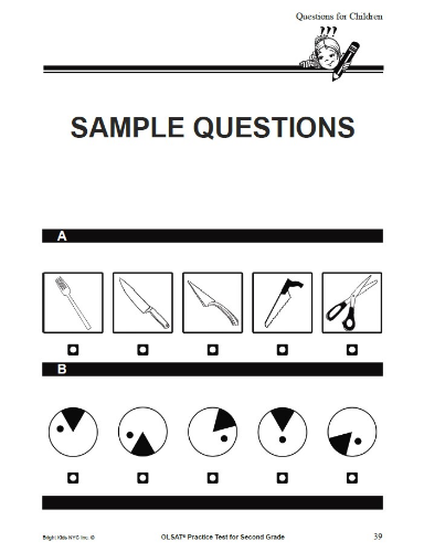 OLSAT Practice Test - Level C / Test One (3rd Grade Entry)