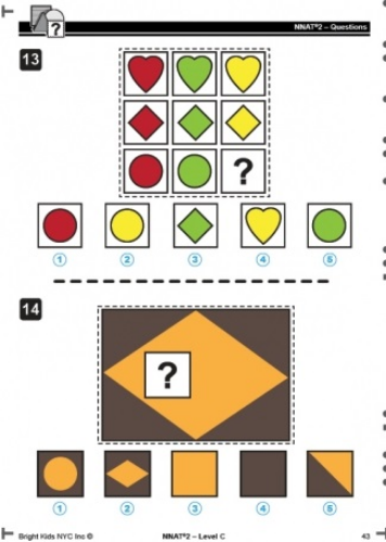 NNAT 2 Practice Test Level C - Test One (2nd Grade)