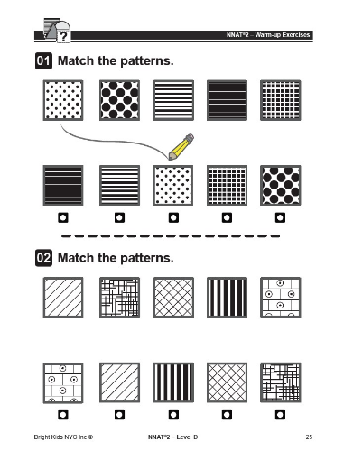 NNAT 2 Practice Test Level D - Test One (3rd & 4th Grade)