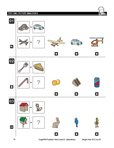 CogAT Form 7 Practice Test - Level 8 (2nd Grade)