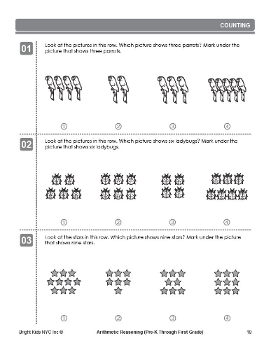 Arithmetic Reasoning Workbook (Pre K - 1st Grade)