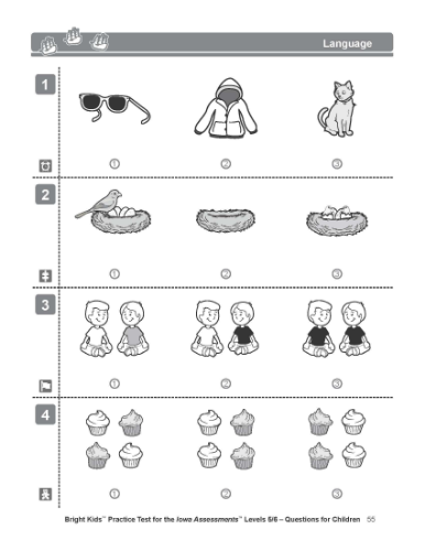 Iowa Assessments Levels 5/6 & The Chicago Classical School Exam Practice Test (Pre-K - 1st Grade)