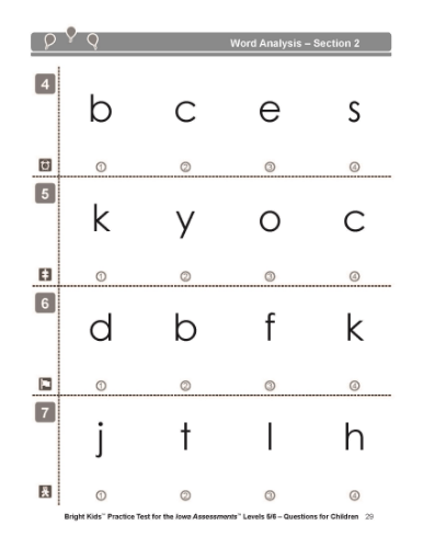 Iowa Assessments Levels 5/6 & The Chicago Classical School Exam Practice Test (Pre-K - 1st Grade)