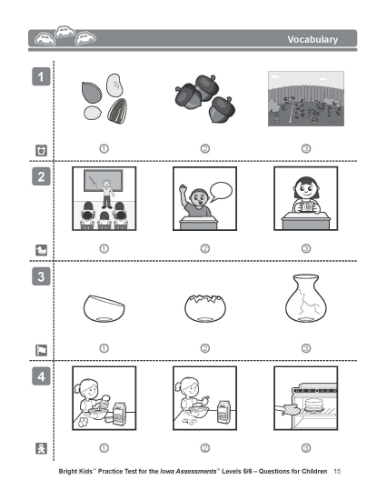 Iowa Assessments Levels 5/6 & The Chicago Classical School Exam Practice Test (Pre-K - 1st Grade)