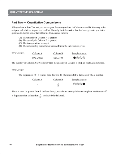 Upper Level ISEE Practice Exam - Test One (9th & 10th Grade)