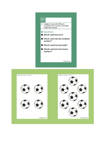 Quantitative Reasoning Card Game - Level 1 (Pre-K & Kindergarten)