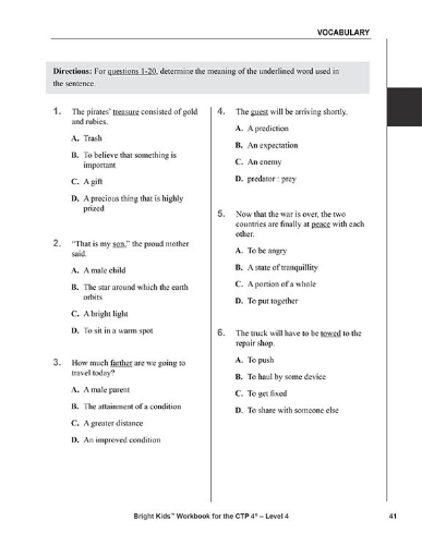 CTP-5 Workbook - Level 4 (4th Grade)