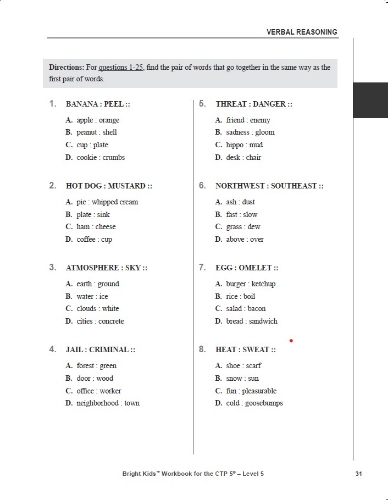 CTP-5 Workbook - Level 5 (5th Grade)