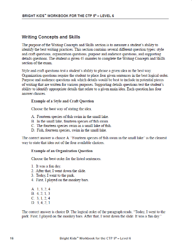 CTP-5 Workbook - Level 6 (6th Grade)