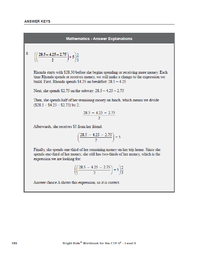 CTP-5 Workbook - Level 8 (8th Grade)