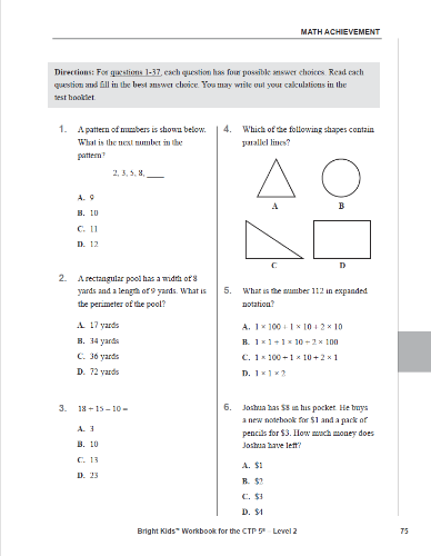 CTP-5 Workbook - Level 2 (2nd Grade)