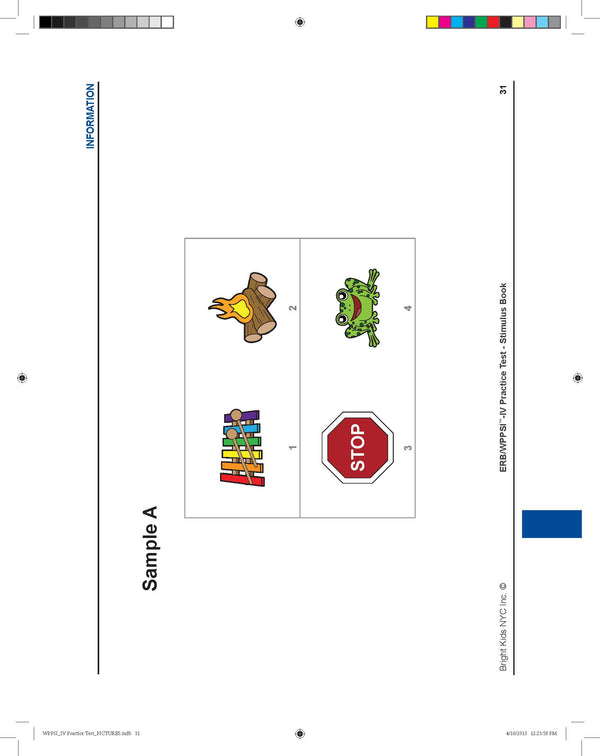 ERB WPPSI-IV Practice Test Package