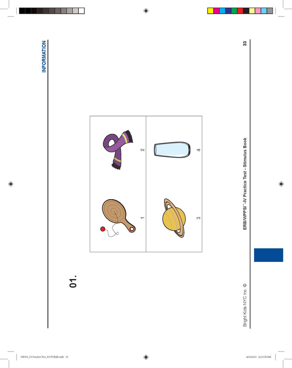 ERB WPPSI-IV Practice Test Package