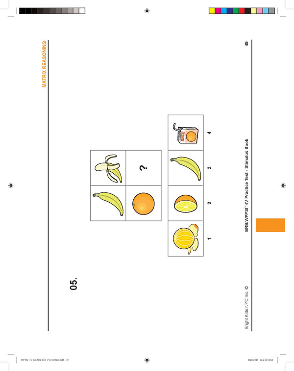 ERB WPPSI-IV Practice Test Package