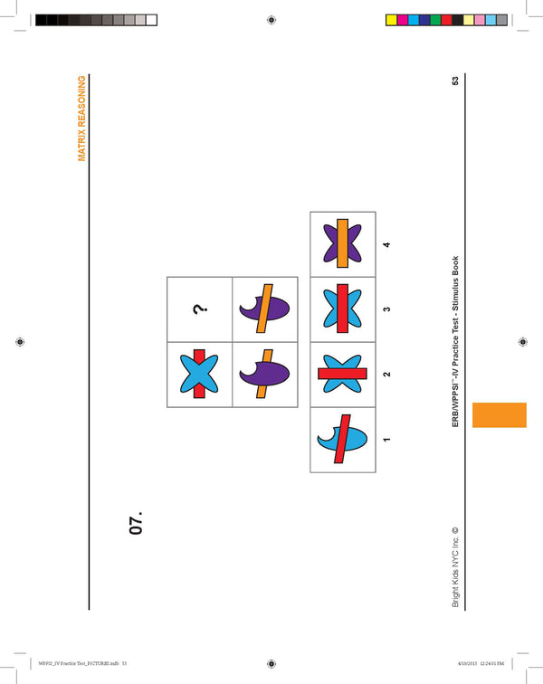 ERB WPPSI-IV Practice Test Package