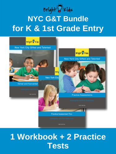 NYC G&T Bundle: NNAT & OLSAT Workbook + Practice Tests (K & 1st Grade Entry)