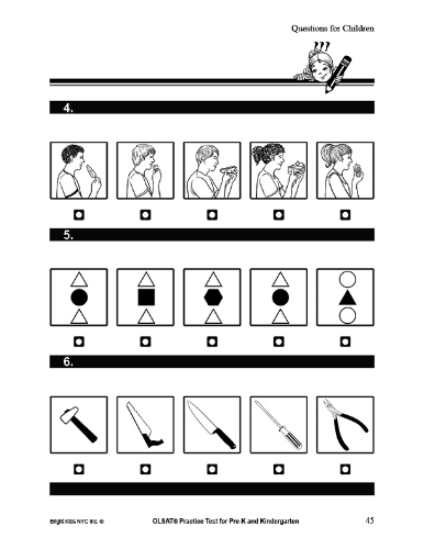 OLSAT Practice Test - Level A / Test Two (K & 1st Grade Entry) – Bright ...