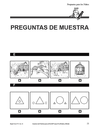 OLSAT Practice Test - Level A / Spanish Edition (Pre-K)