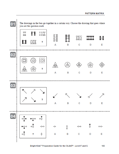 OLSAT Preparation Guide - Levels F & G (7th - 12th Grade Entry)