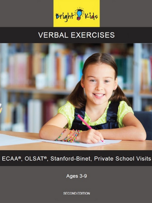 Verbal Exercises Workbook (Pre-K & K Admissions)